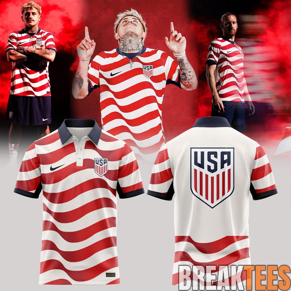 US Soccer 2026 Stripes Match Polo Shirt