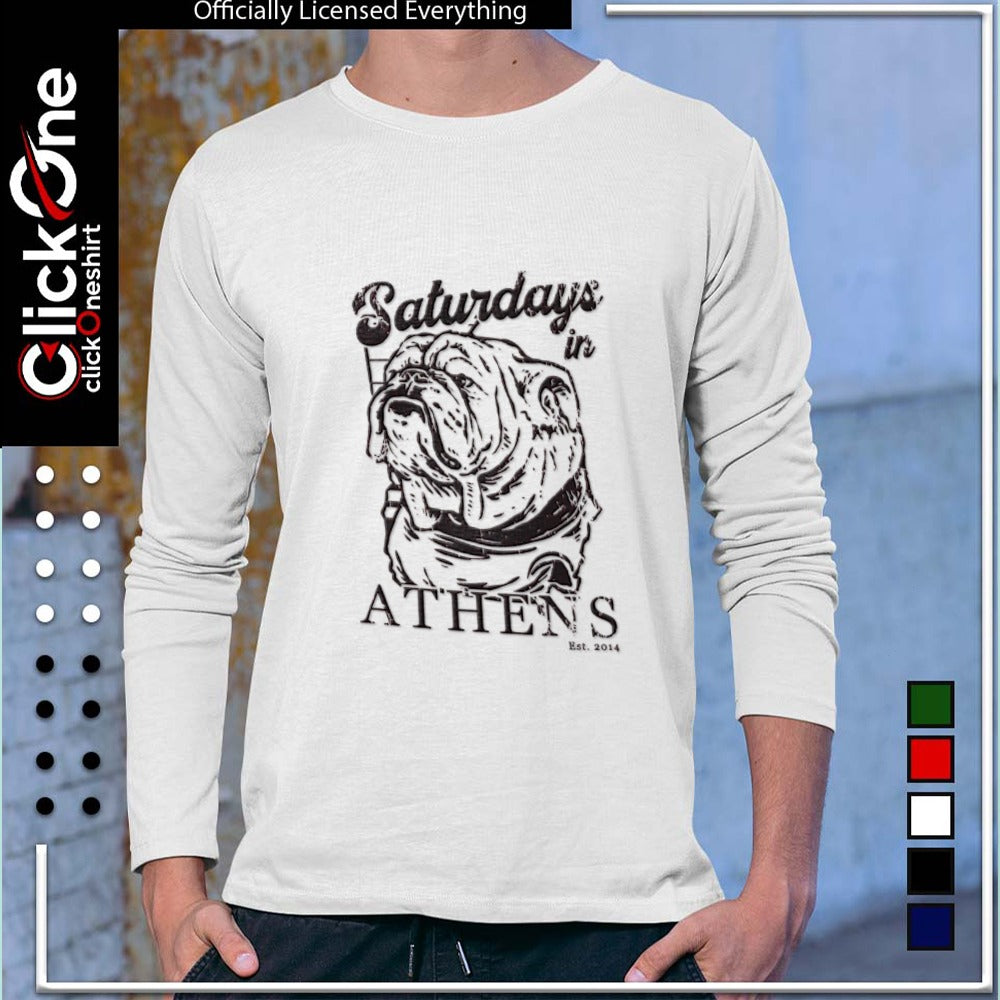 Uga Georgia Bulldogs Saturdays in Athens Old Row Est 2014 College Football shirt