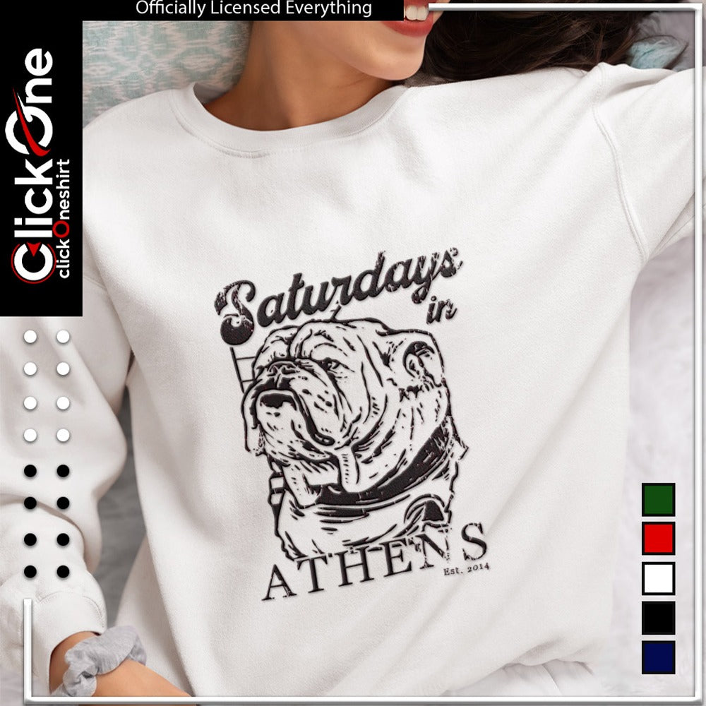 Uga Georgia Bulldogs Saturdays in Athens Old Row Est 2014 College Football shirt