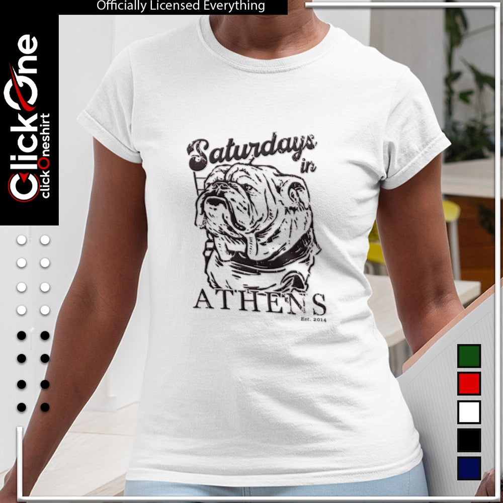 Uga Georgia Bulldogs Saturdays in Athens Old Row Est 2014 College Football shirt