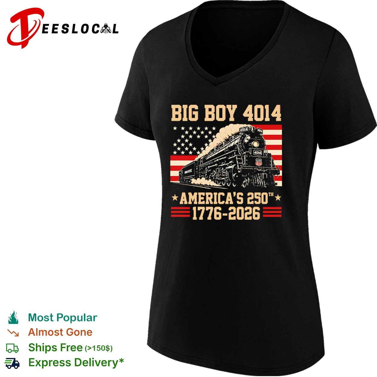 Union Pacific Big Boy 4014 America 250th steam train 1776 2026 shirt