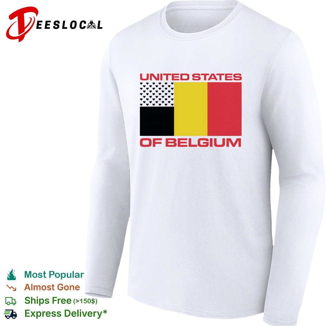 United States of Belgium flag shirt