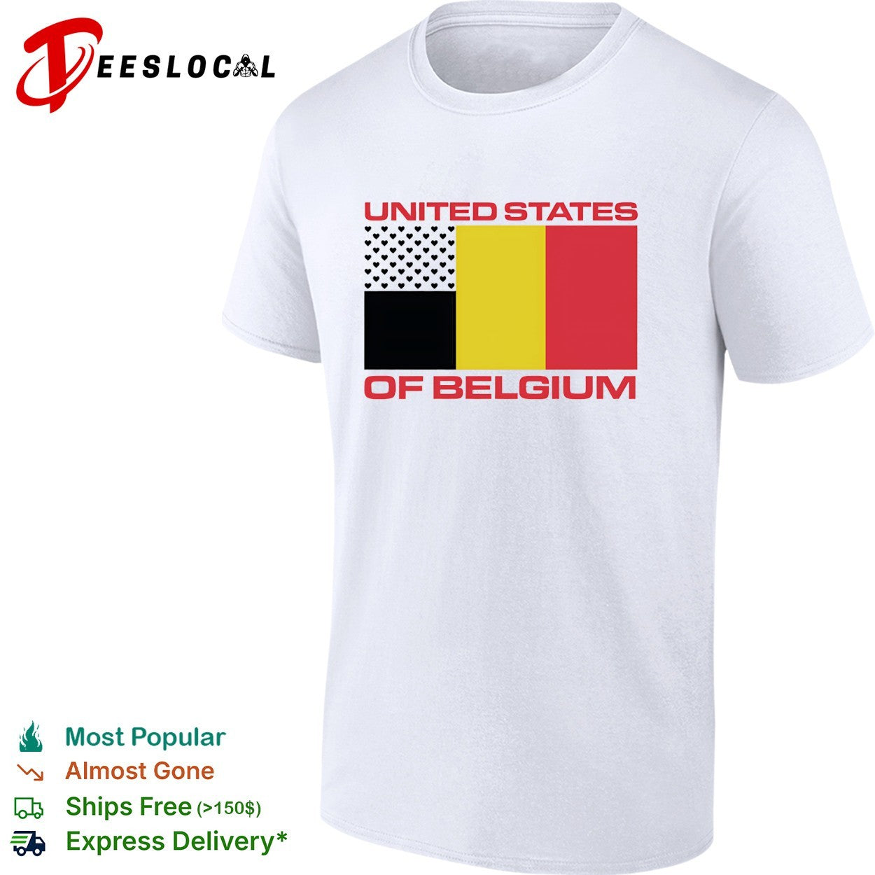 United States of Belgium flag shirt