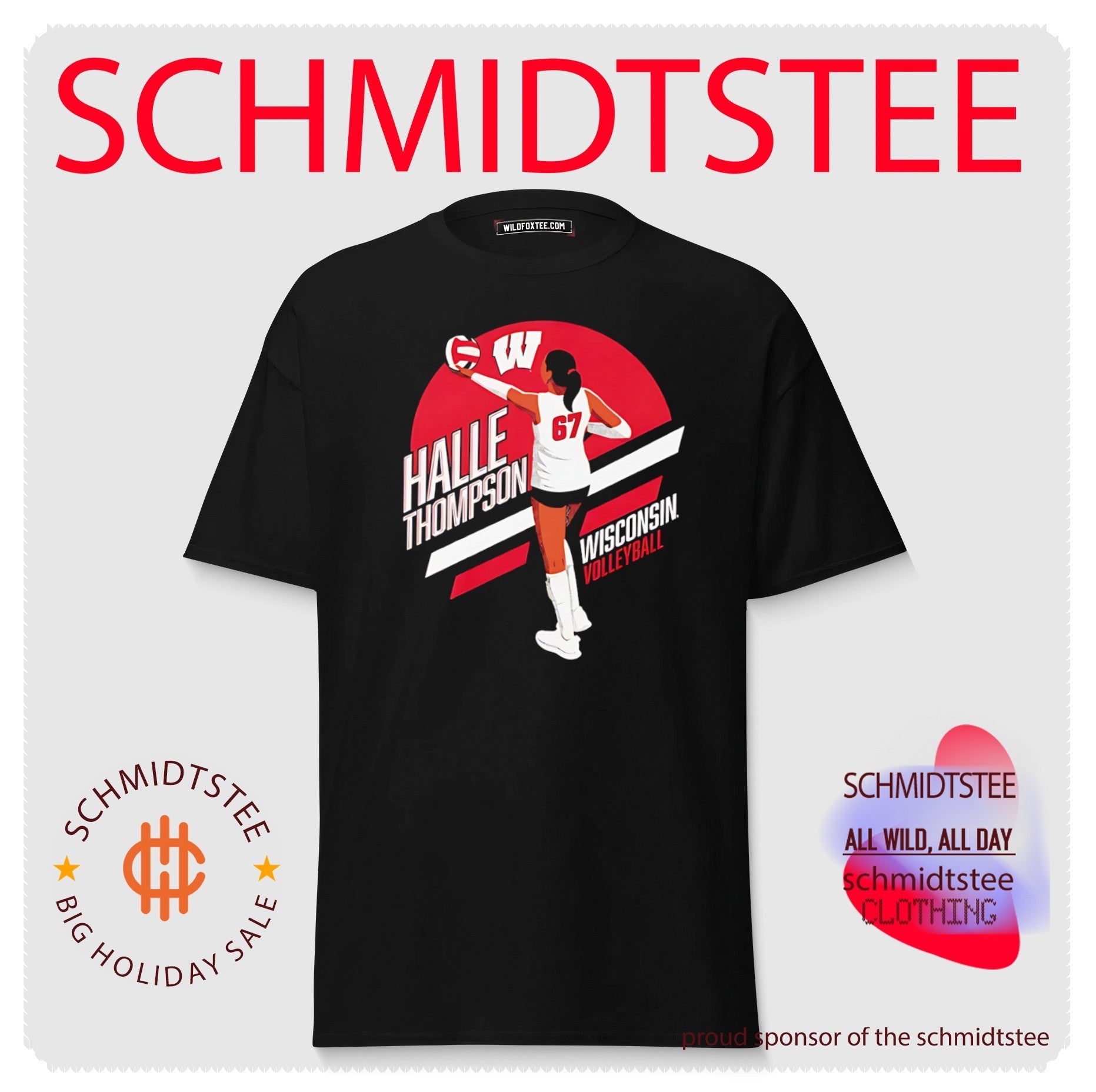 University Of Wisconsin-Madison Halle Thompson illustration shirt