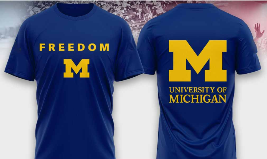 University Of Michigan Campus Freedom Charlie Kirk 2 Sided Shirt Hoodie Sweatshirt | PurePodTees.com