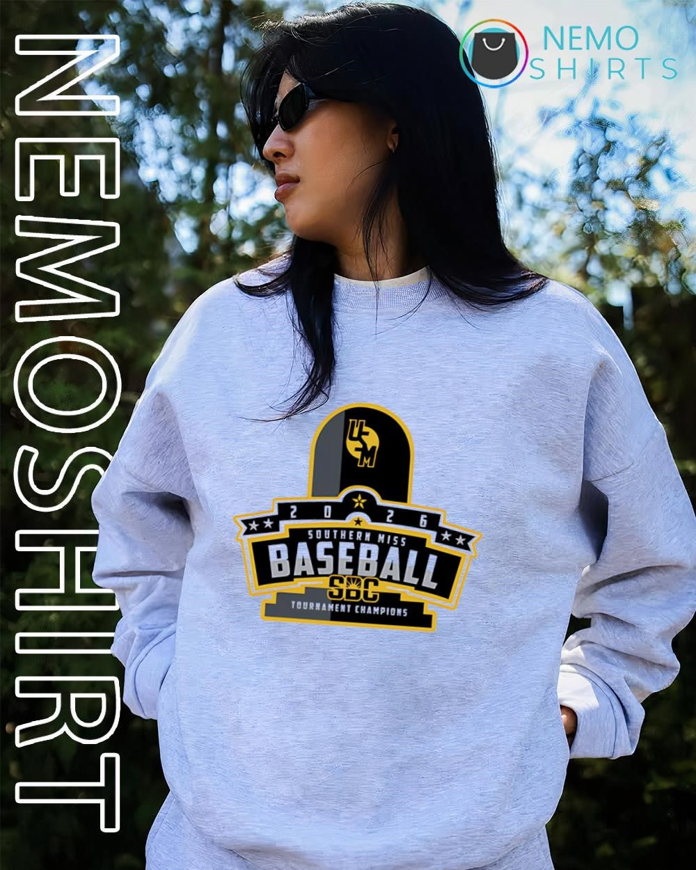 University of Southern Mississippi 2026 Baseball Tournament Champions logo shirt