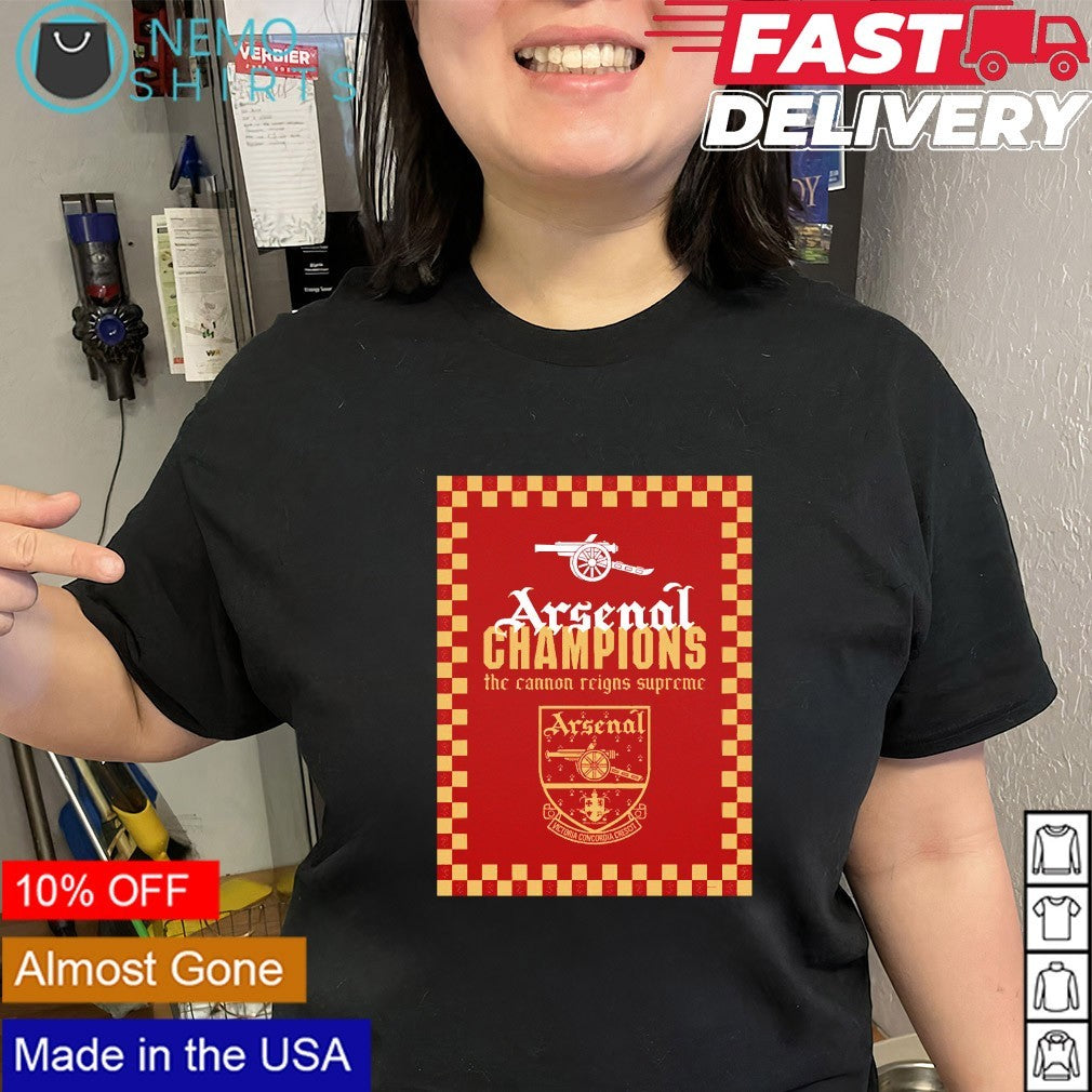 Arsenal champions the cannon reigns supreme shirt