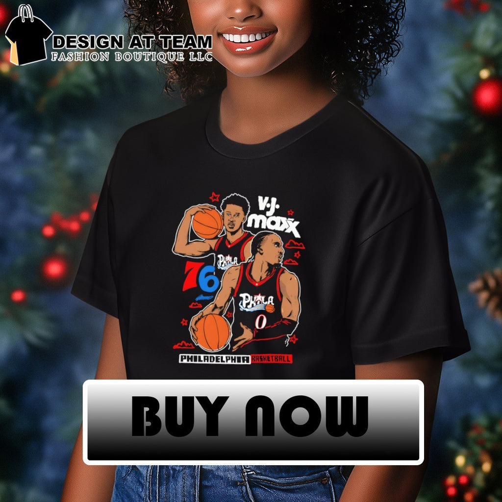 VJ Maxx cartoon Philadelphia Sixers Basketball NBA graphic shirt