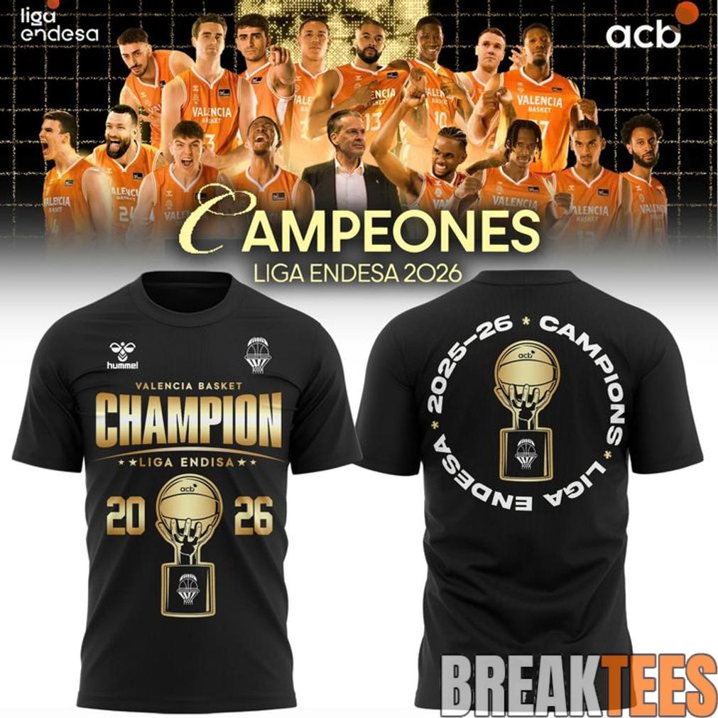 Valencia Basket 2026 Liga Endesa Champions Tee