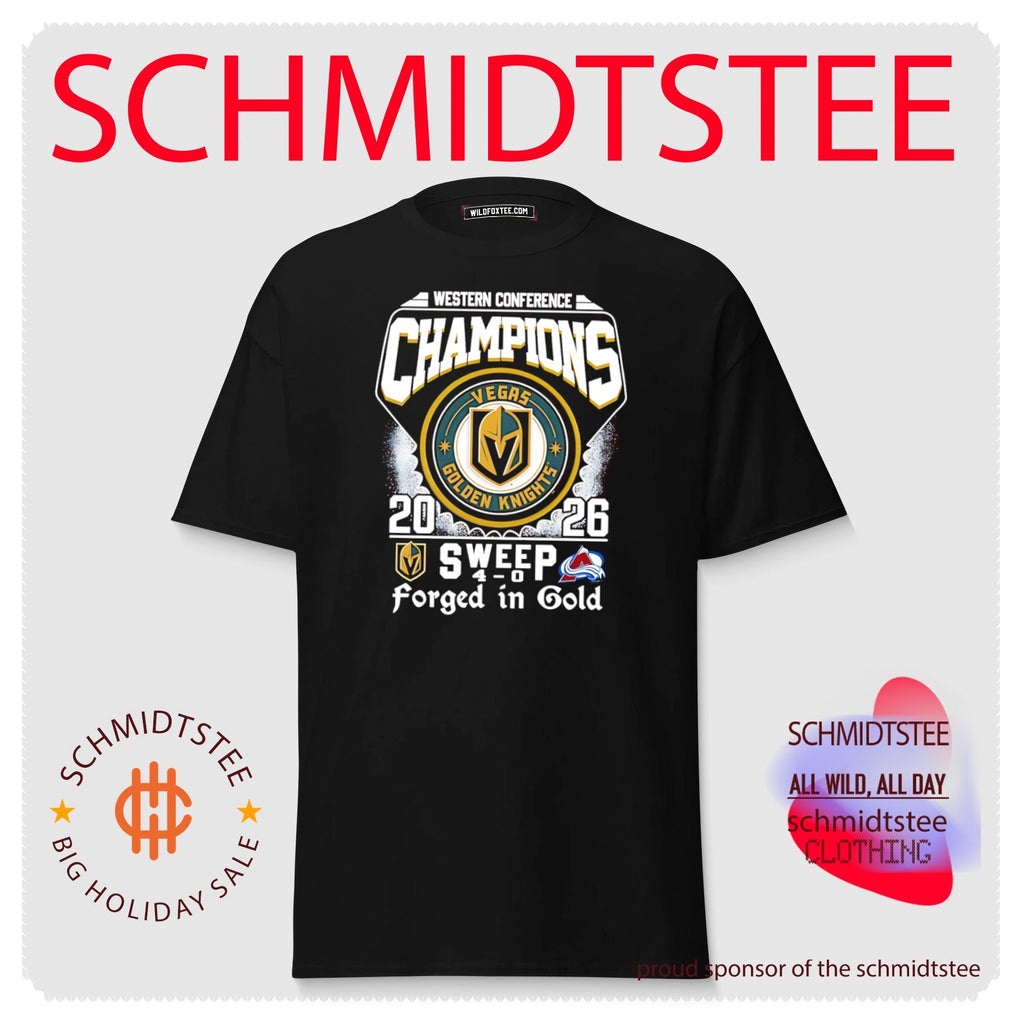 Vegas Golden Knights 2026 Western Conference Champions 4-0 Forged in Gold shirt