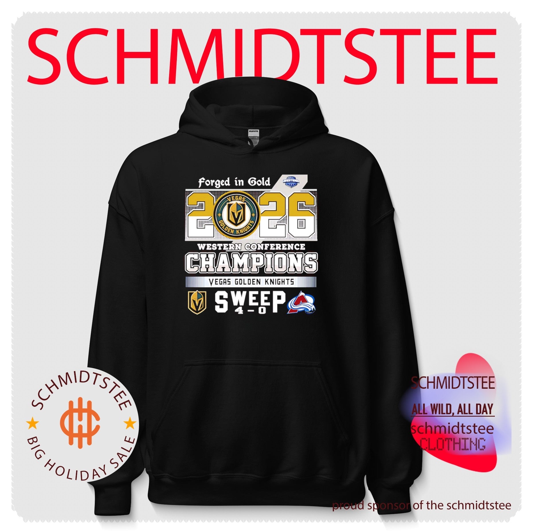 Vegas Golden Knights 2026 Western Conference Champions Seep 4-0 Forged in Gold shirt