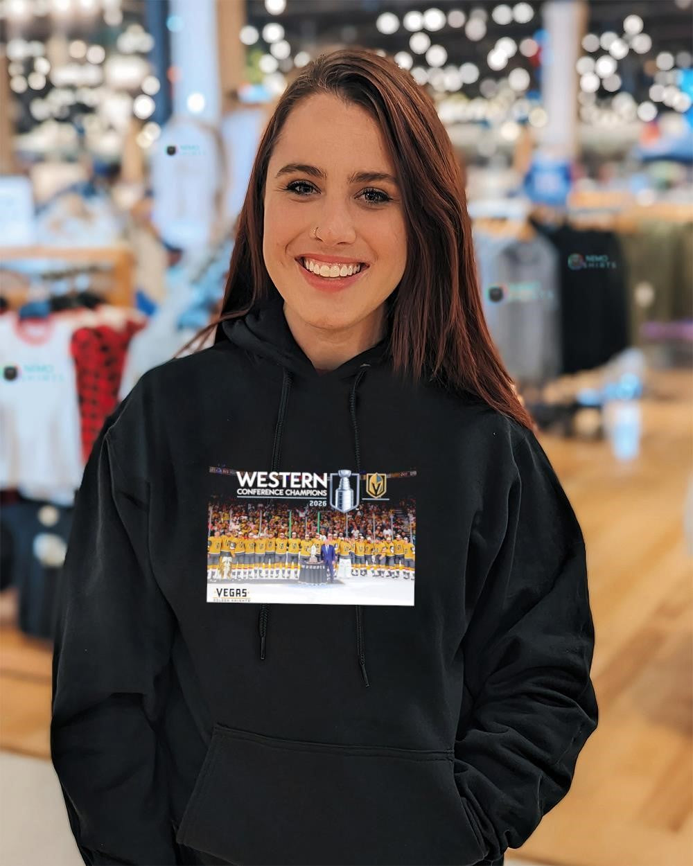 Vegas Golden Knights 2026 Western Conference Champions big team logo shirt