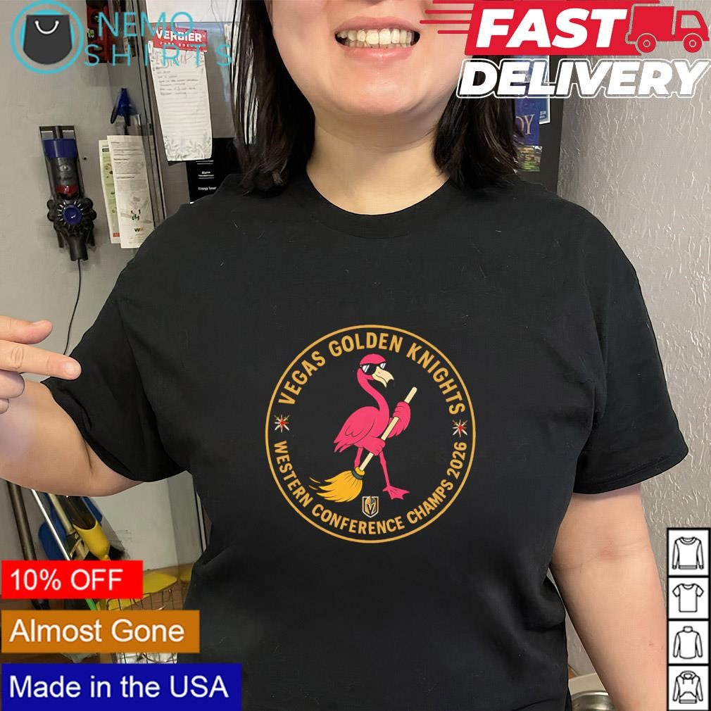 Vegas Golden Knights 2026 Western Conference Champs flamingo sweep shirt