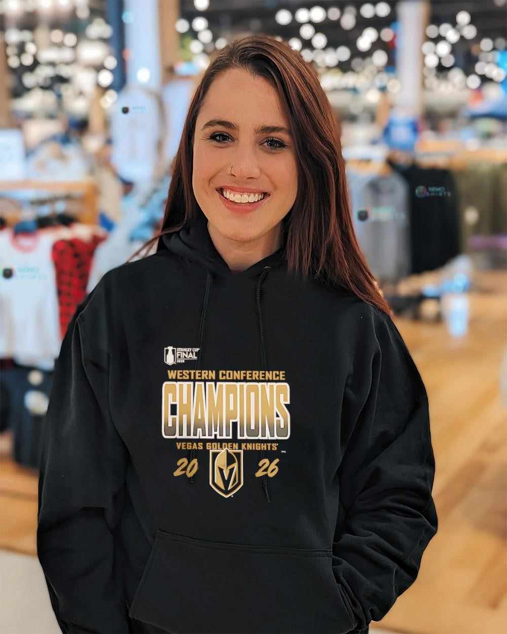 Vegas Golden Knights Western Conference 2026 Champions locker room shirt