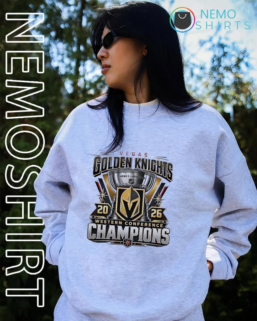 Vegas Golden Knights Western Conference 2026 Champions trophy shirt