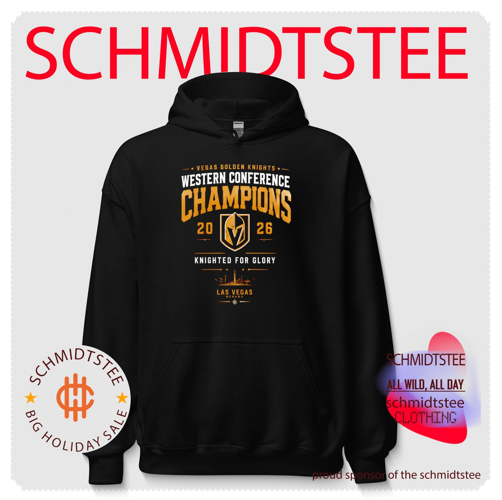 Vegas Golden Knights Western Conference Champions 2026 Knighted For Glory skyline shirt