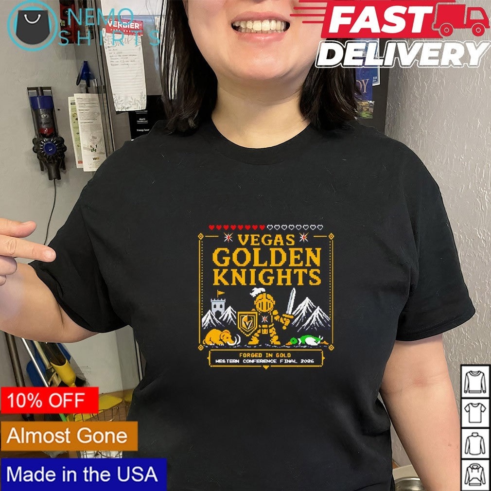 Vegas Golden Knights forged in gold 2026 Western Conference Final shirt
