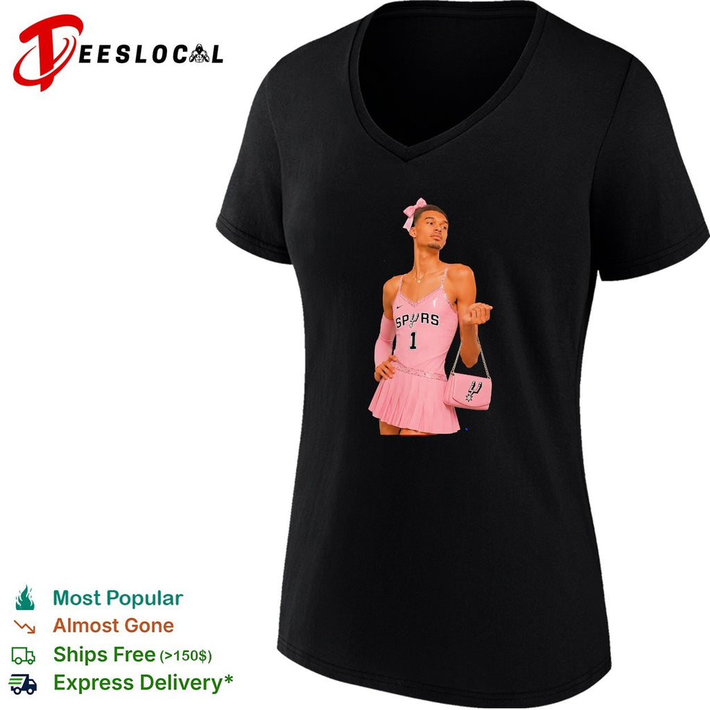 Victor Wembanyama San Antonio Spurs gay pink dress funny shirt