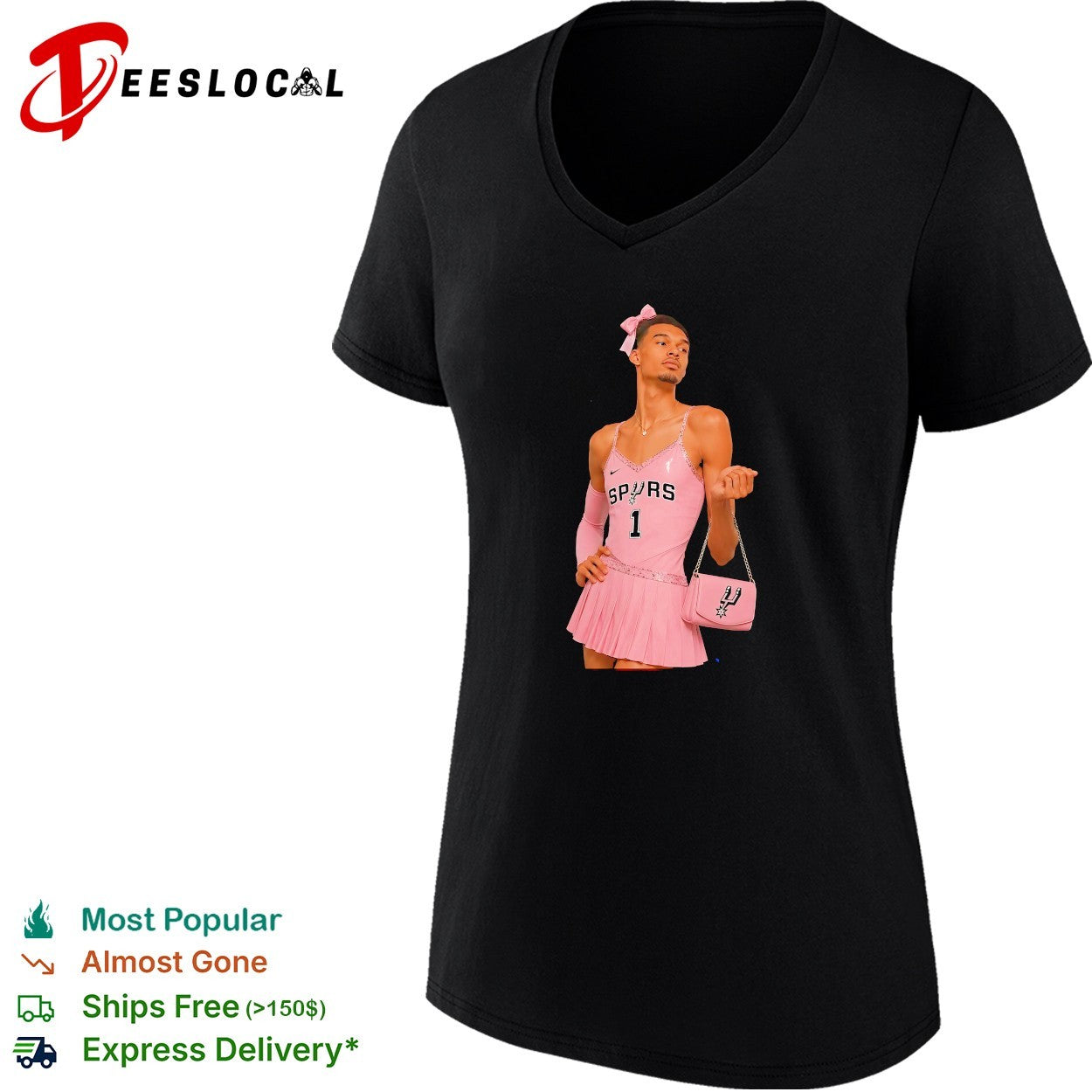 Victor Wembanyama San Antonio Spurs gay pink dress funny shirt