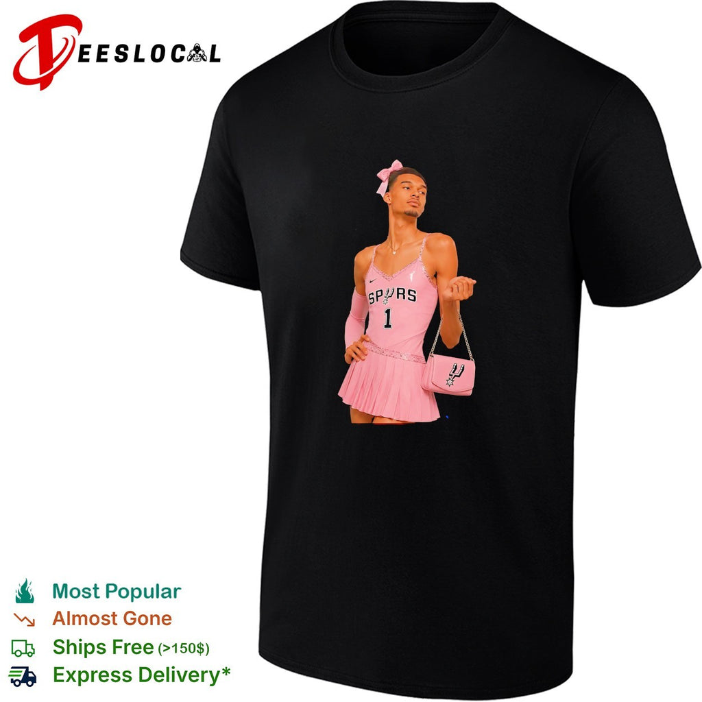 Victor Wembanyama San Antonio Spurs gay pink dress funny shirt