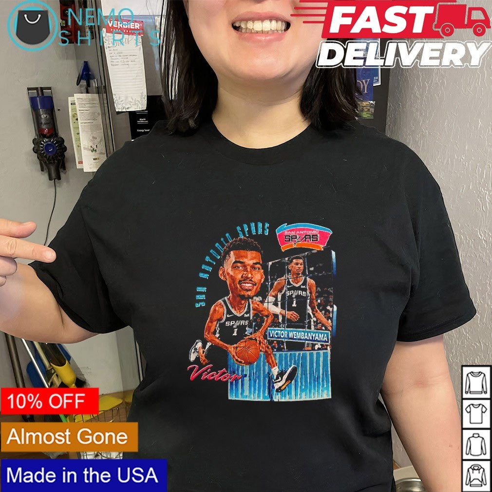 Victor Wembanyama San Antonio Spurs player caricature vintage shirt