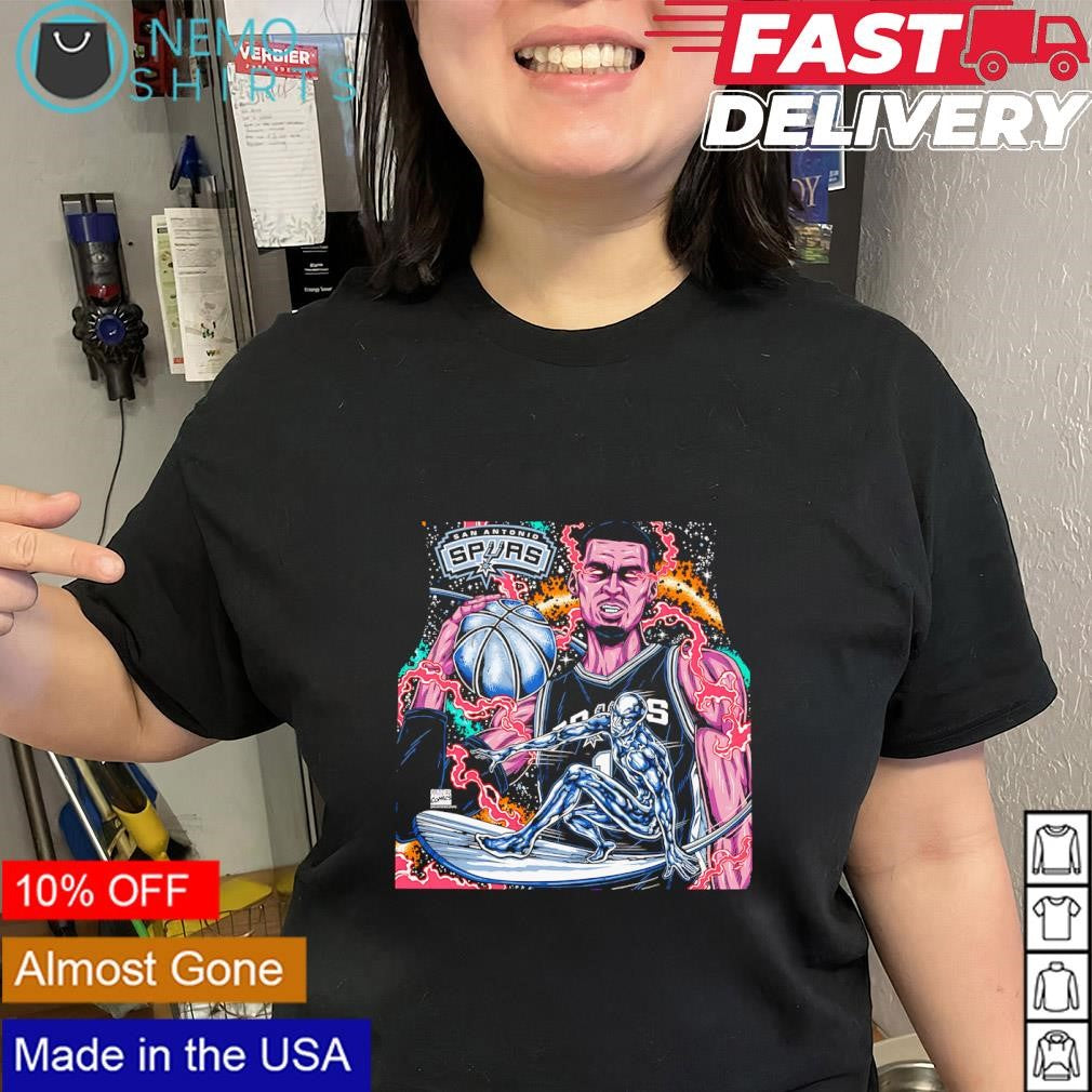 Victor Wembanyama Silver Surfer the San Antonio Spurs logo shirt