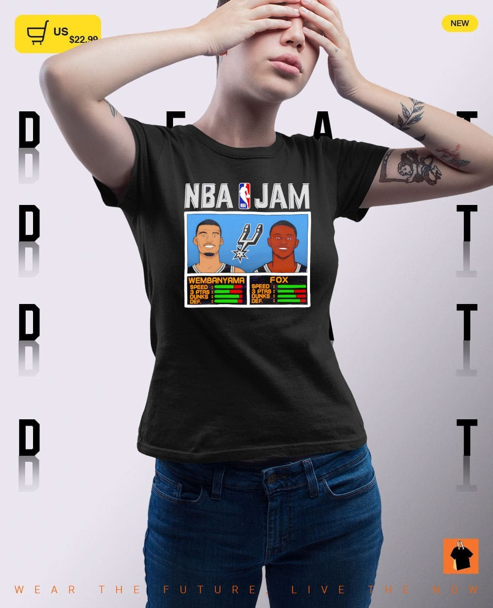 Victor Wembanyama and De’Aaron Fox San Antonio Spurs Basketball NBA Jam Tri-Blend shirt
