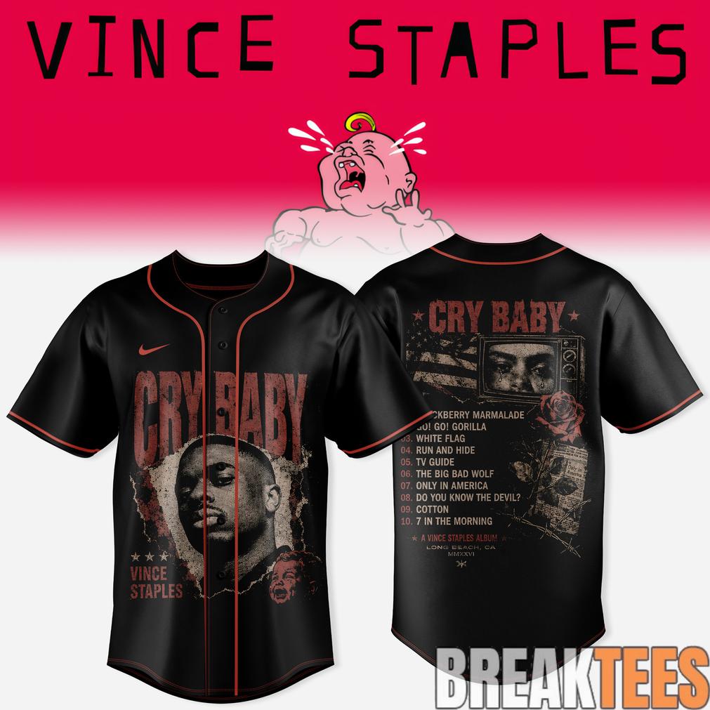 Vince Staples – Cry Baby Tour Baseball Jersey