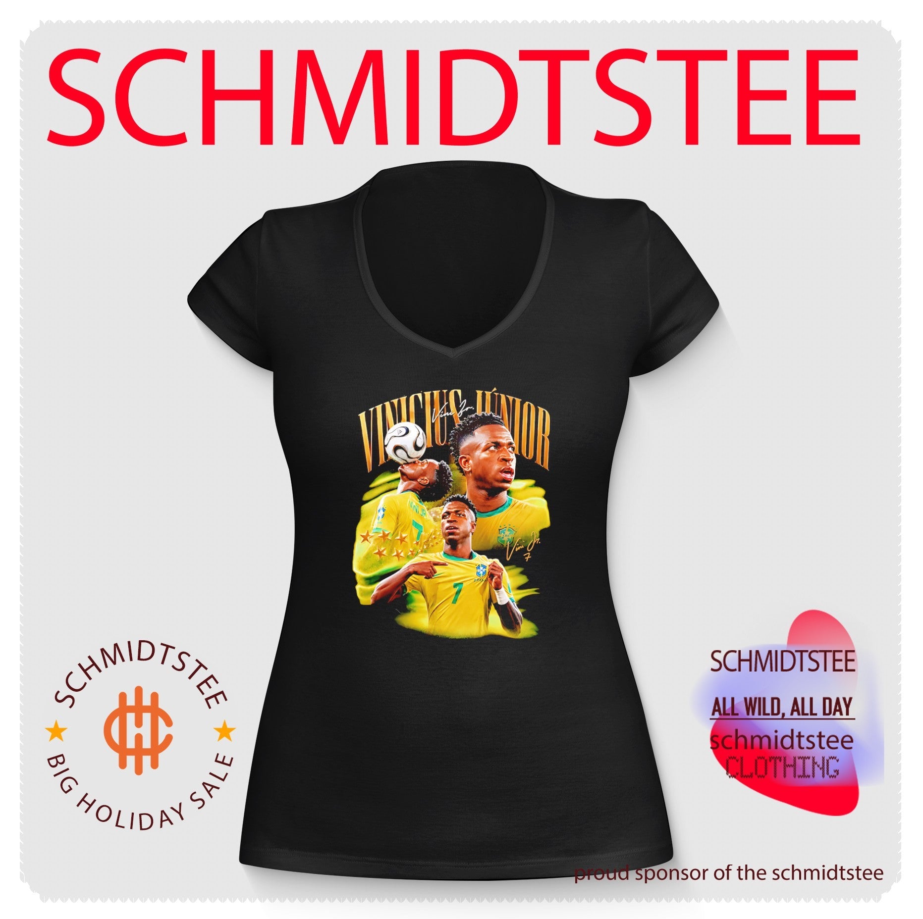 Vinícius Júnior Brazil National Football Team player collage shirt