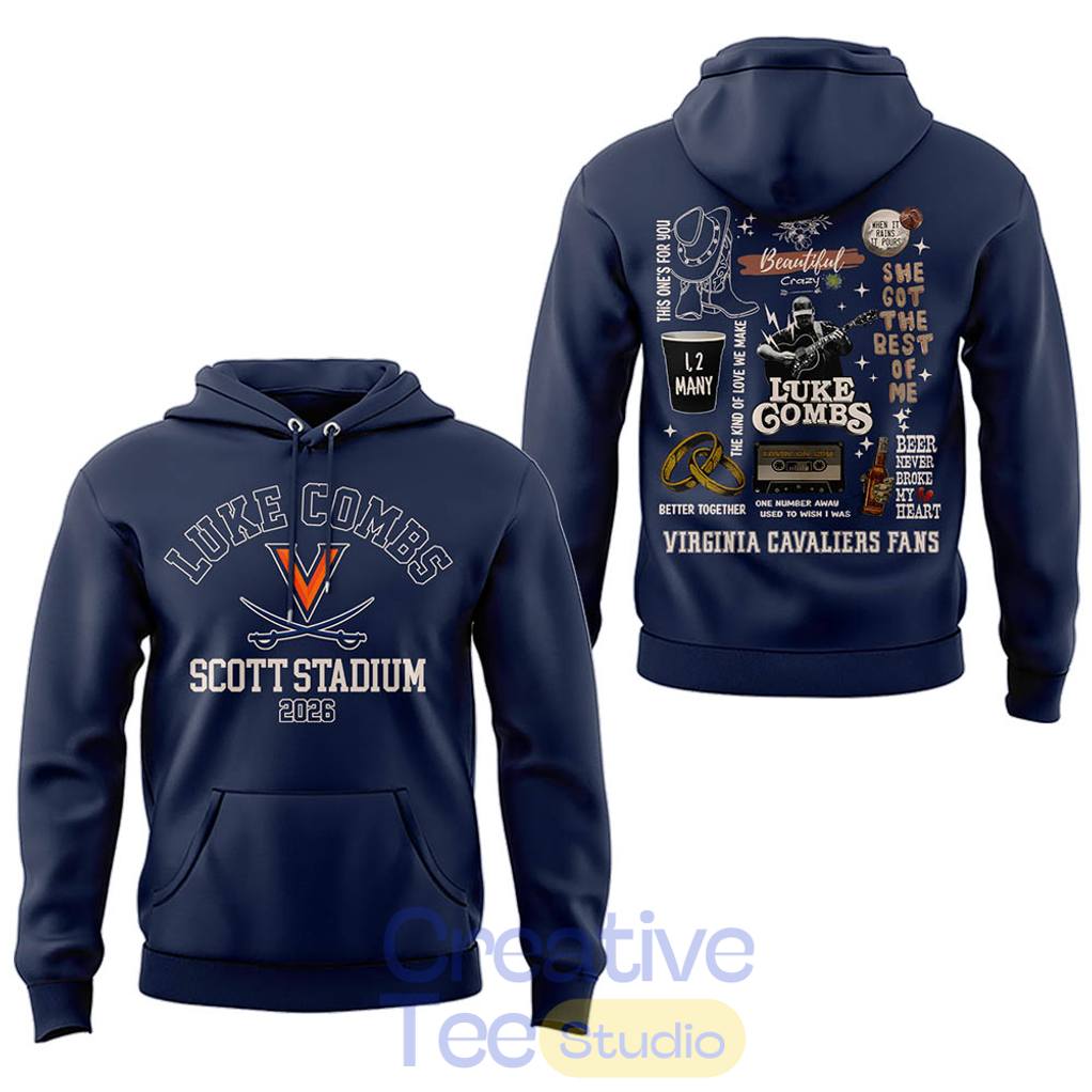 Virginia Cavaliers x Luke Combs My Kinda Saturday Night Tour in Scott Stadium 2026 Hoodie