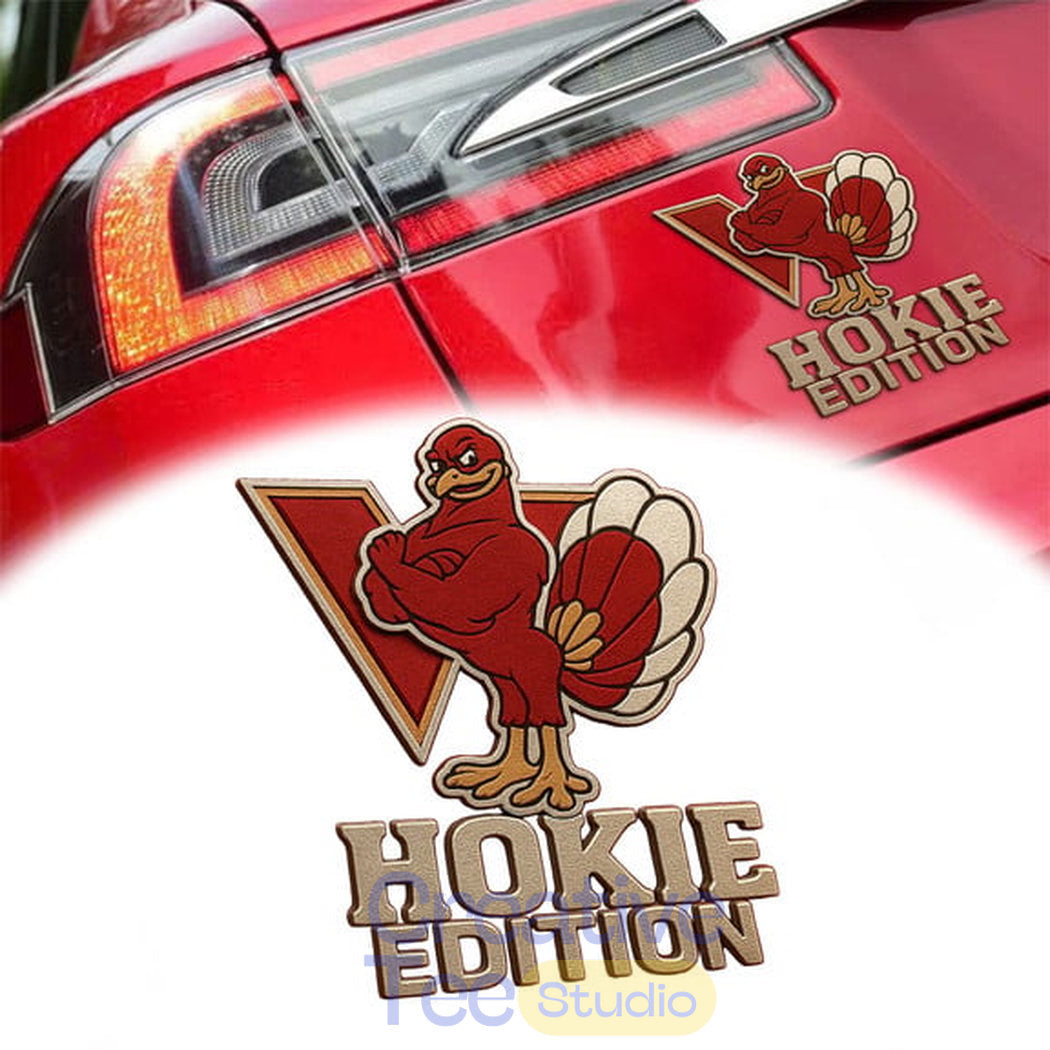 Virginia Tech Hokies Custom Car Name Badge