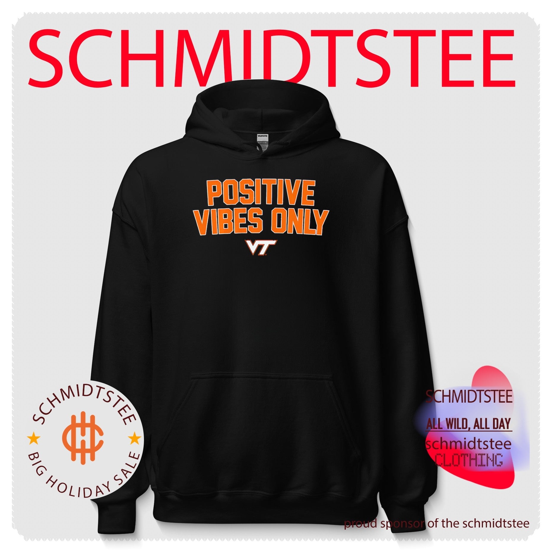 Virginia Tech Hokies Positive Vibes Only shirt