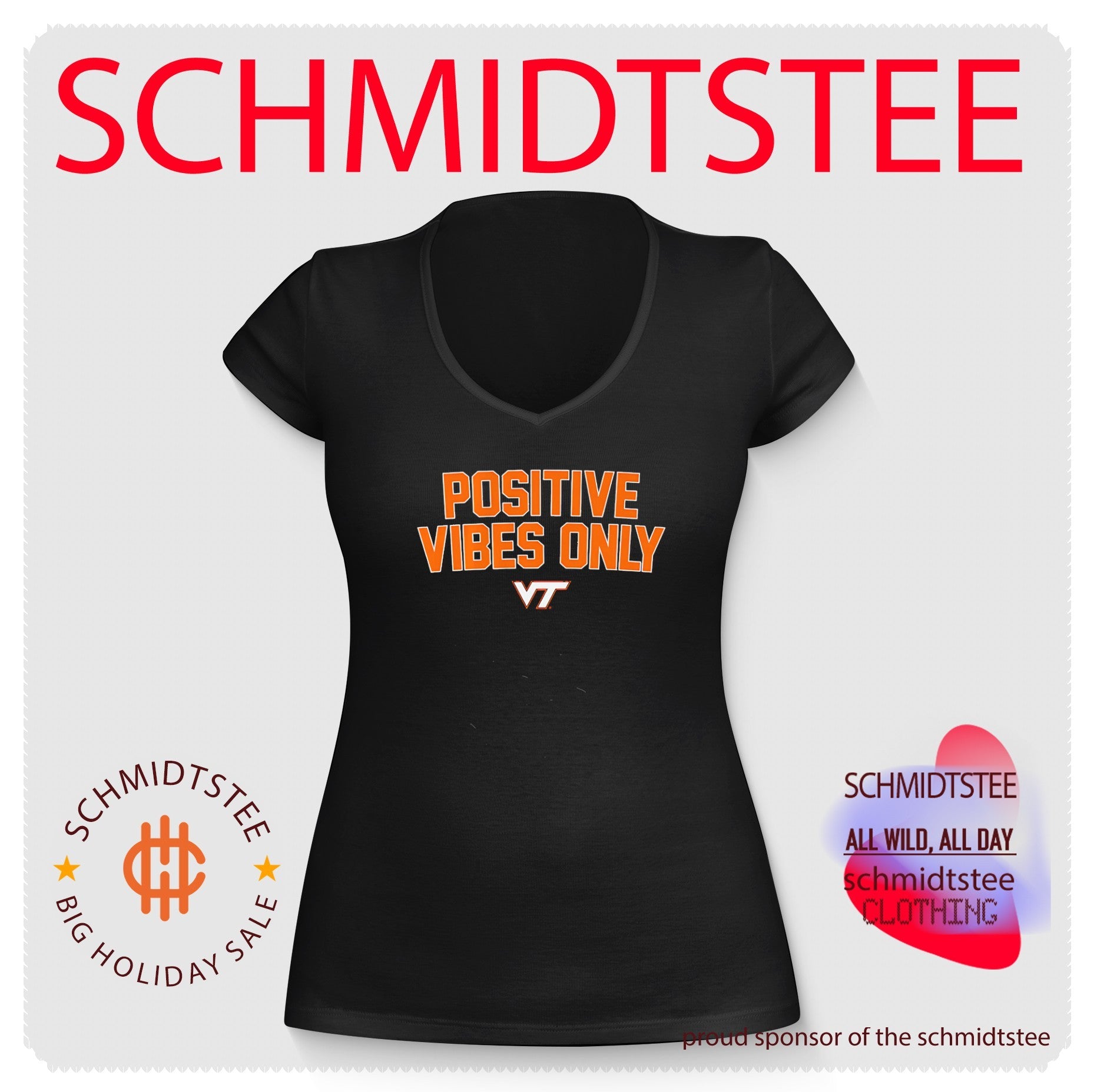 Virginia Tech Hokies Positive Vibes Only shirt