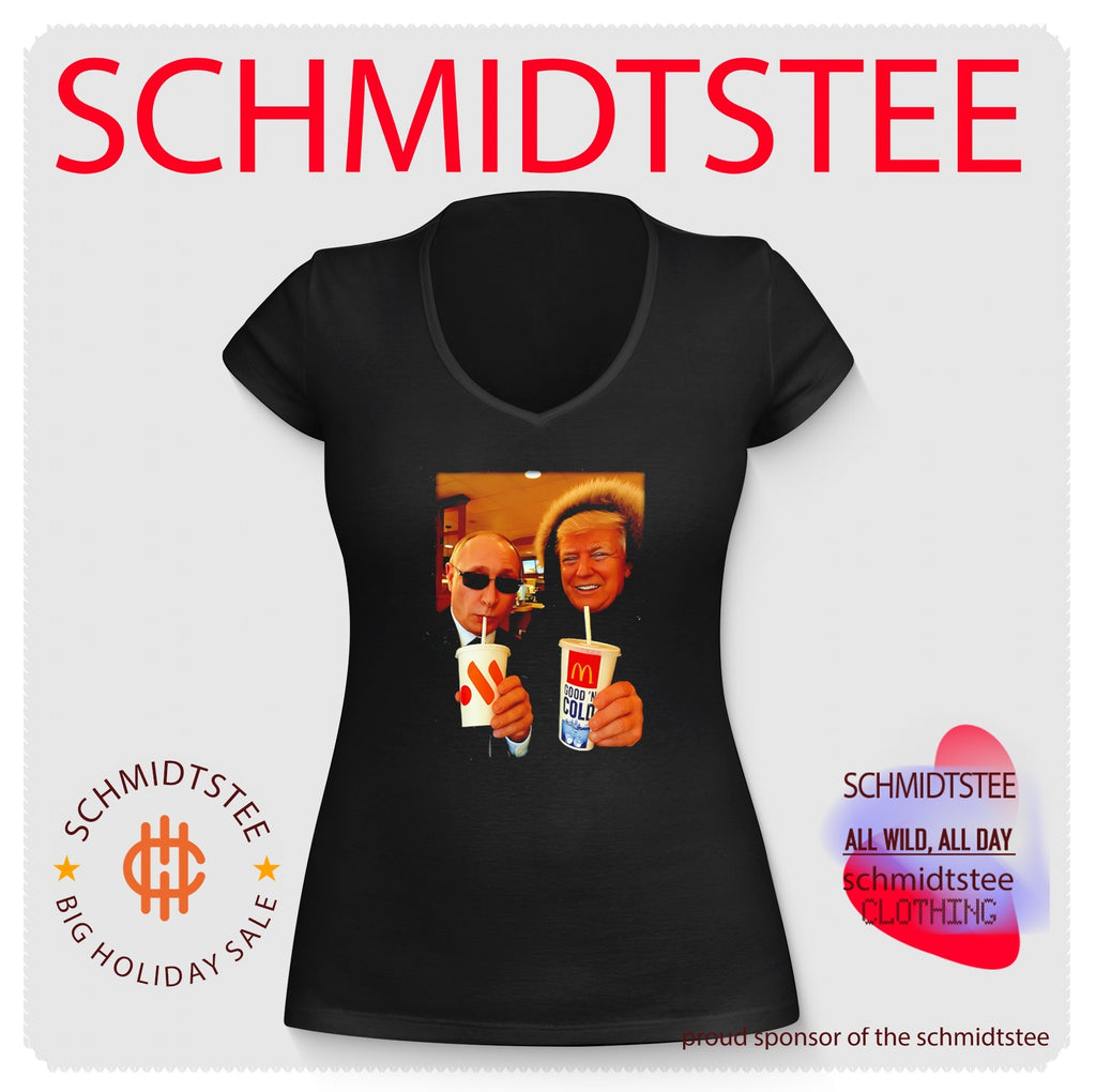 Vladimir Putin and Donald Trump eating fast food funny shirt