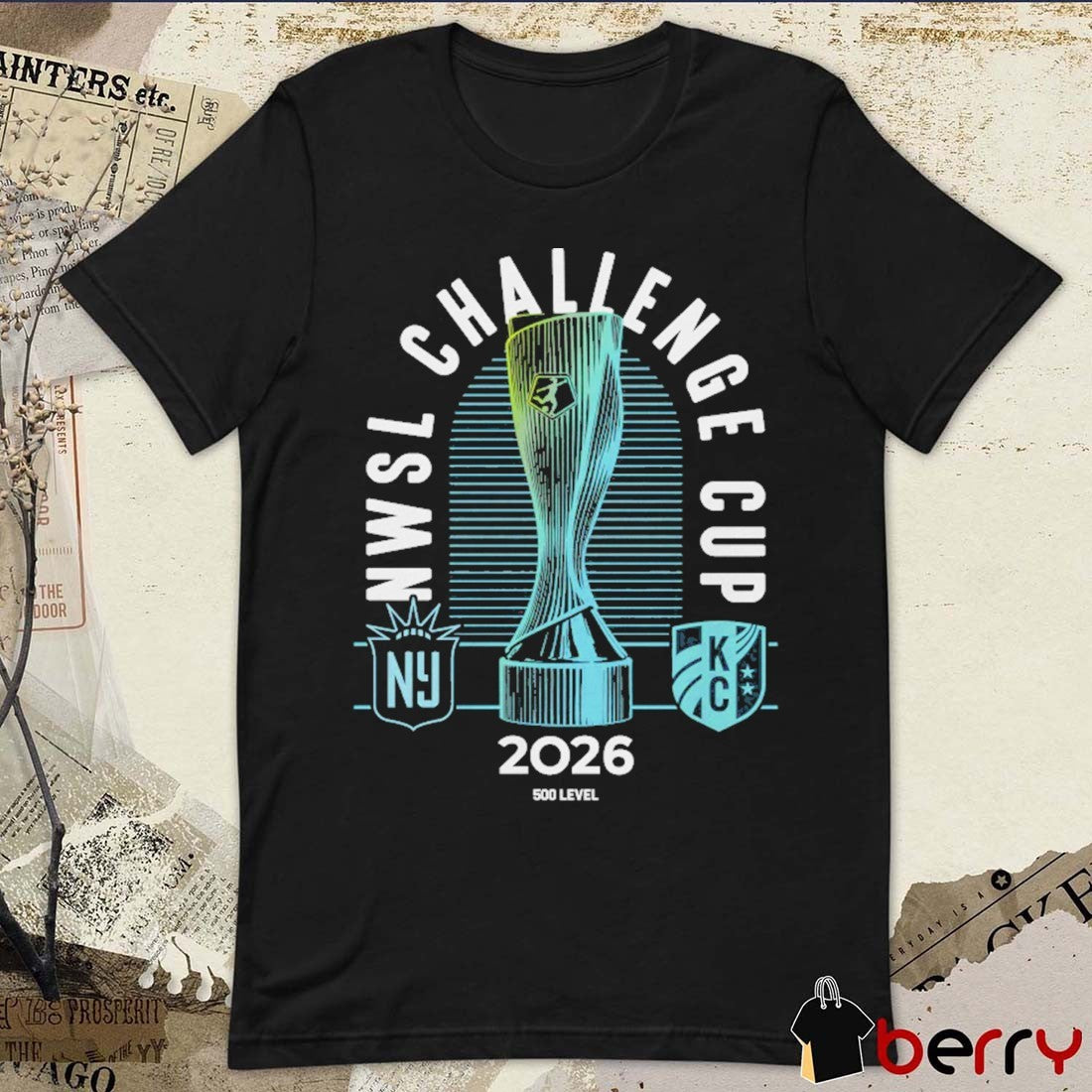 NWSL Challenge Cup 2026 Gotham FC Vs. Kansas City Current Trophy t-shirt