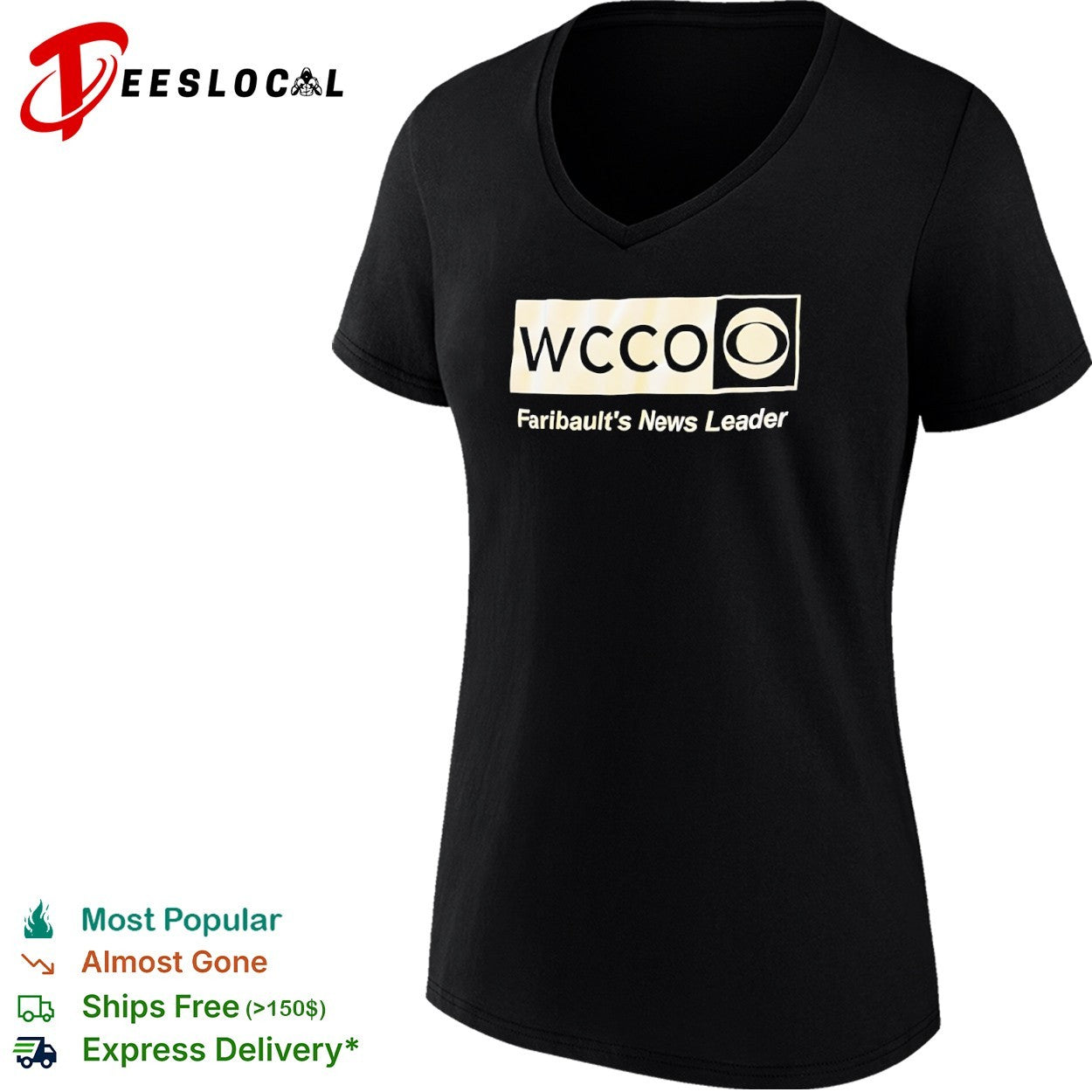 WCCO Faribaults news leader eye logo shirt