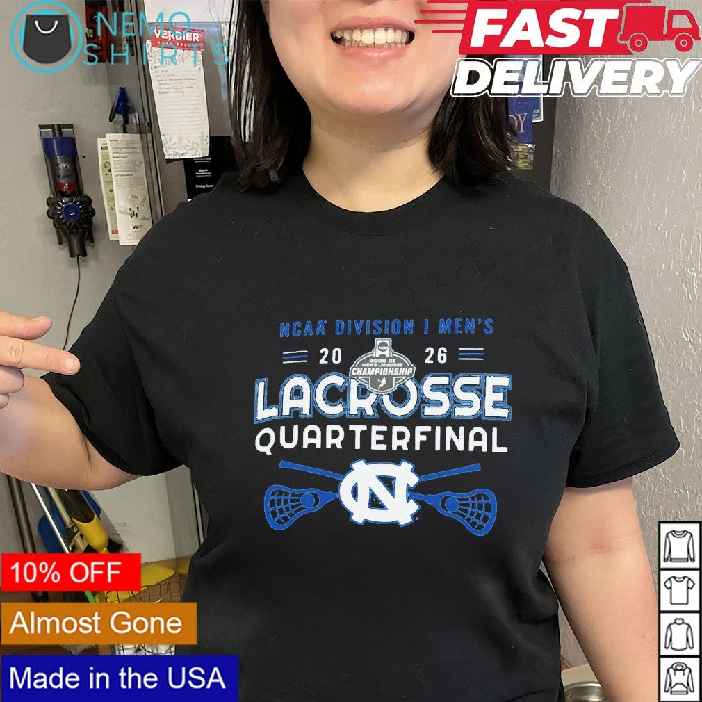 North Carolina Tar Heels NCAA DI men’s 2026 lacrosse quarterfinal shirt