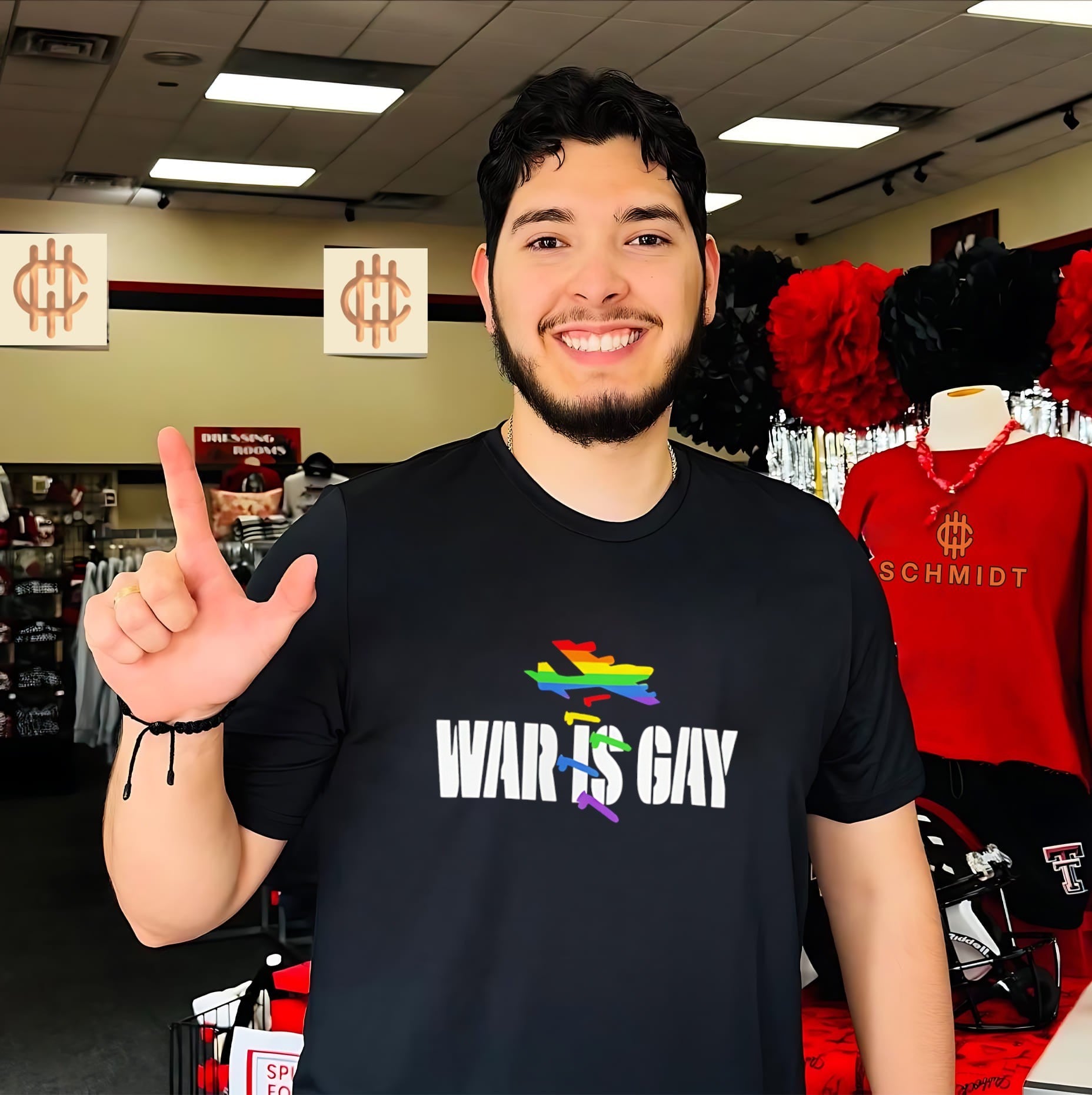 War is gay rainbow plane graphic shirt
