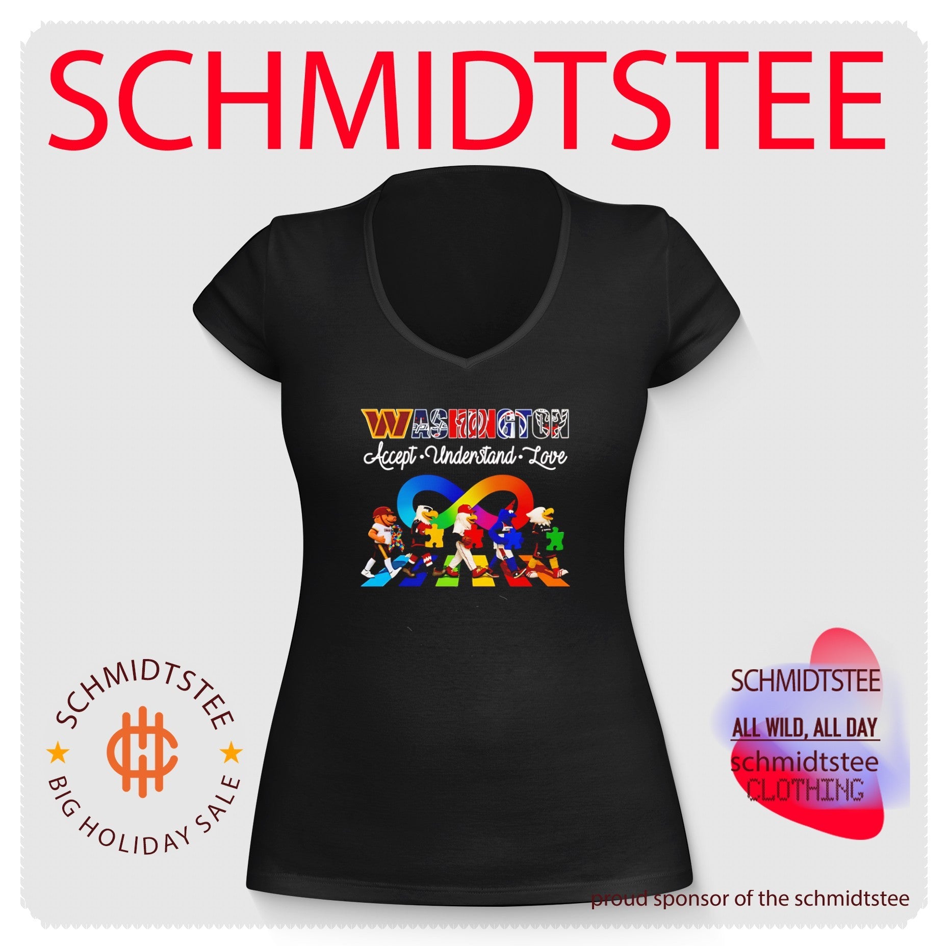 Washington Sports Teams Autism Awareness Accept Understand Love shirt
