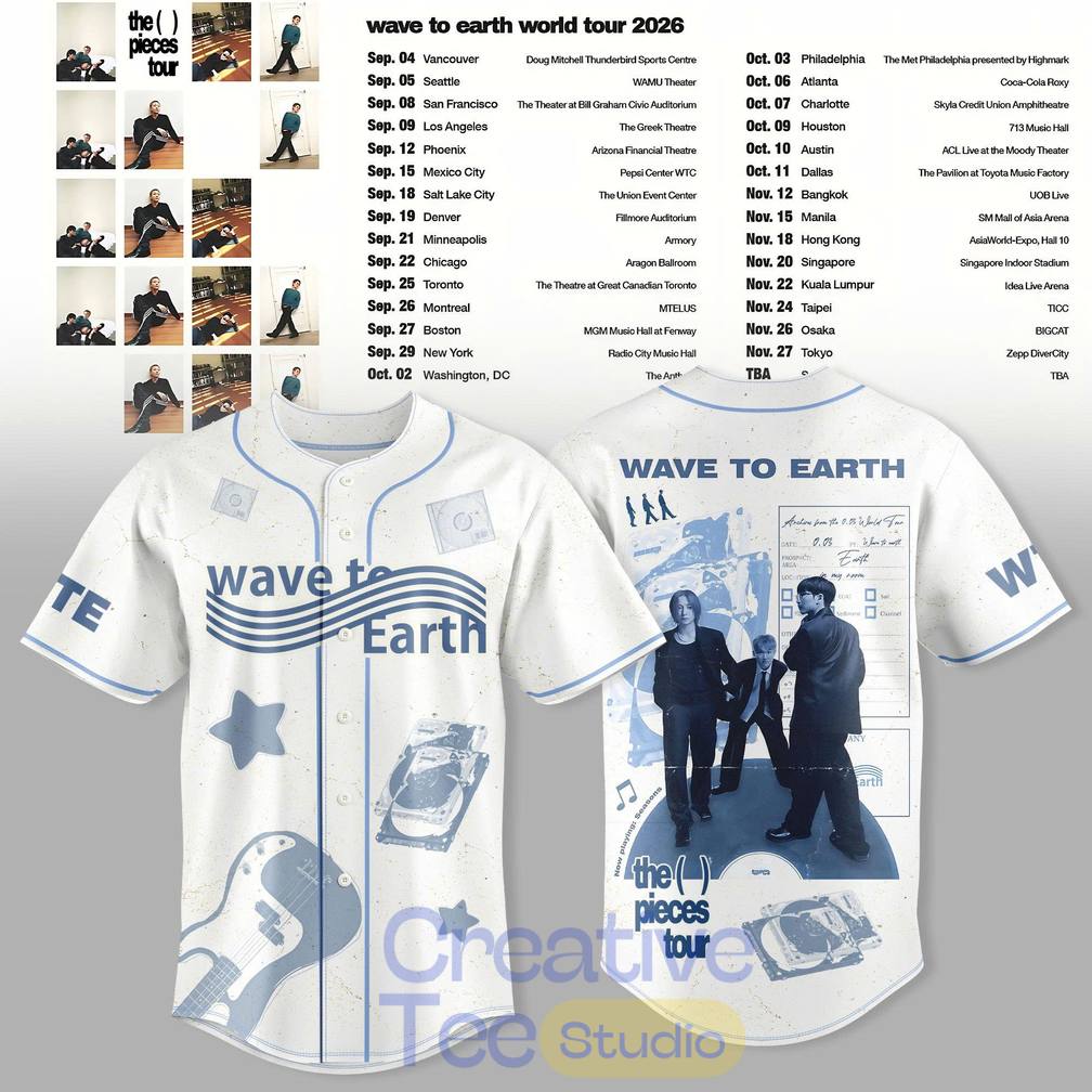 Wave to Earth The Pieces Tour 2026 Baseball Jersey