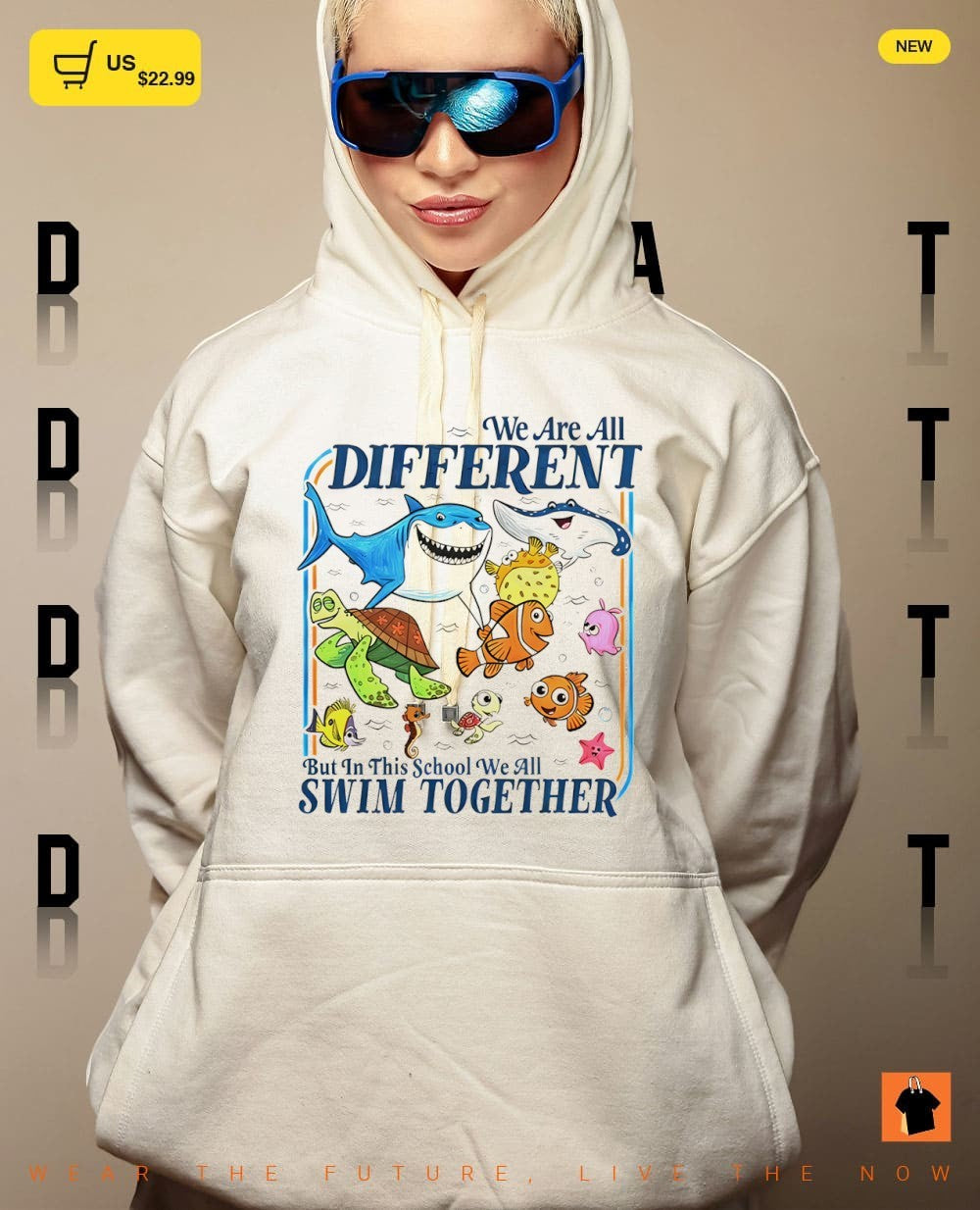 We are all different but in this school we all swim together shirt