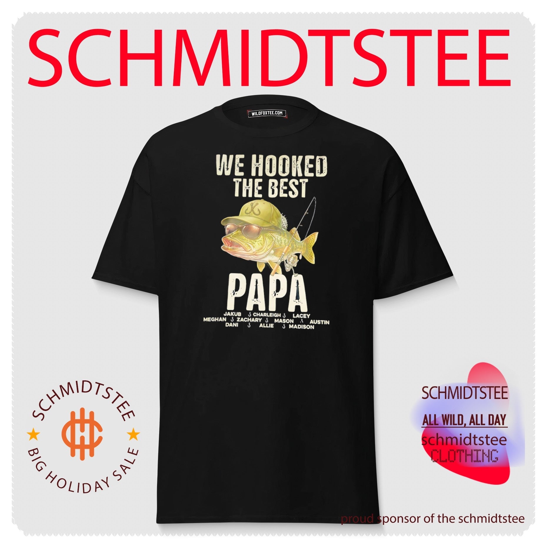 We hooked the best papa graphic fish shirt