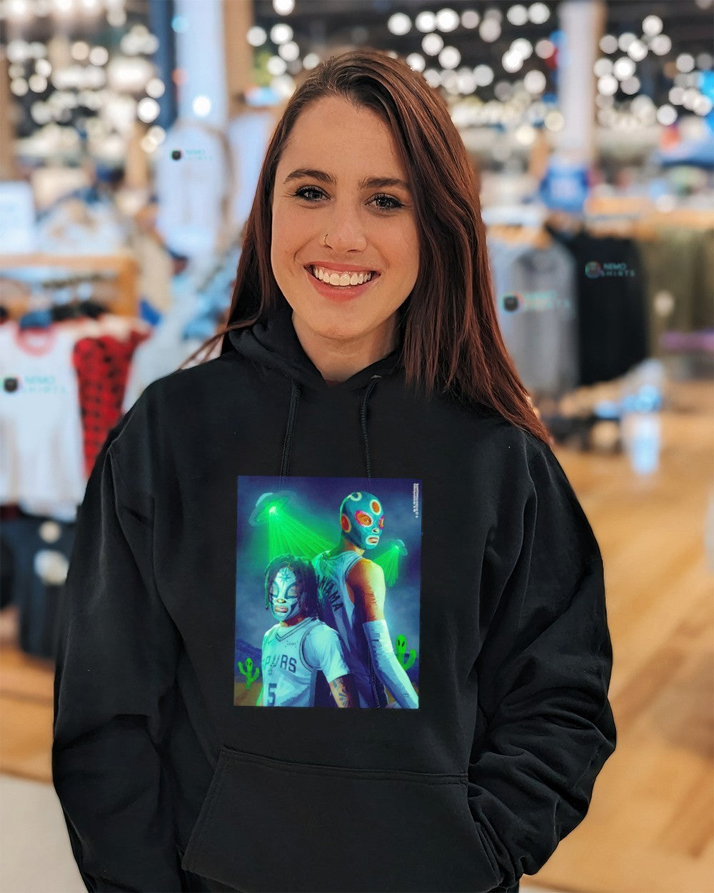 Wemby and Castle Area 51 San Antonio Spurs shirt