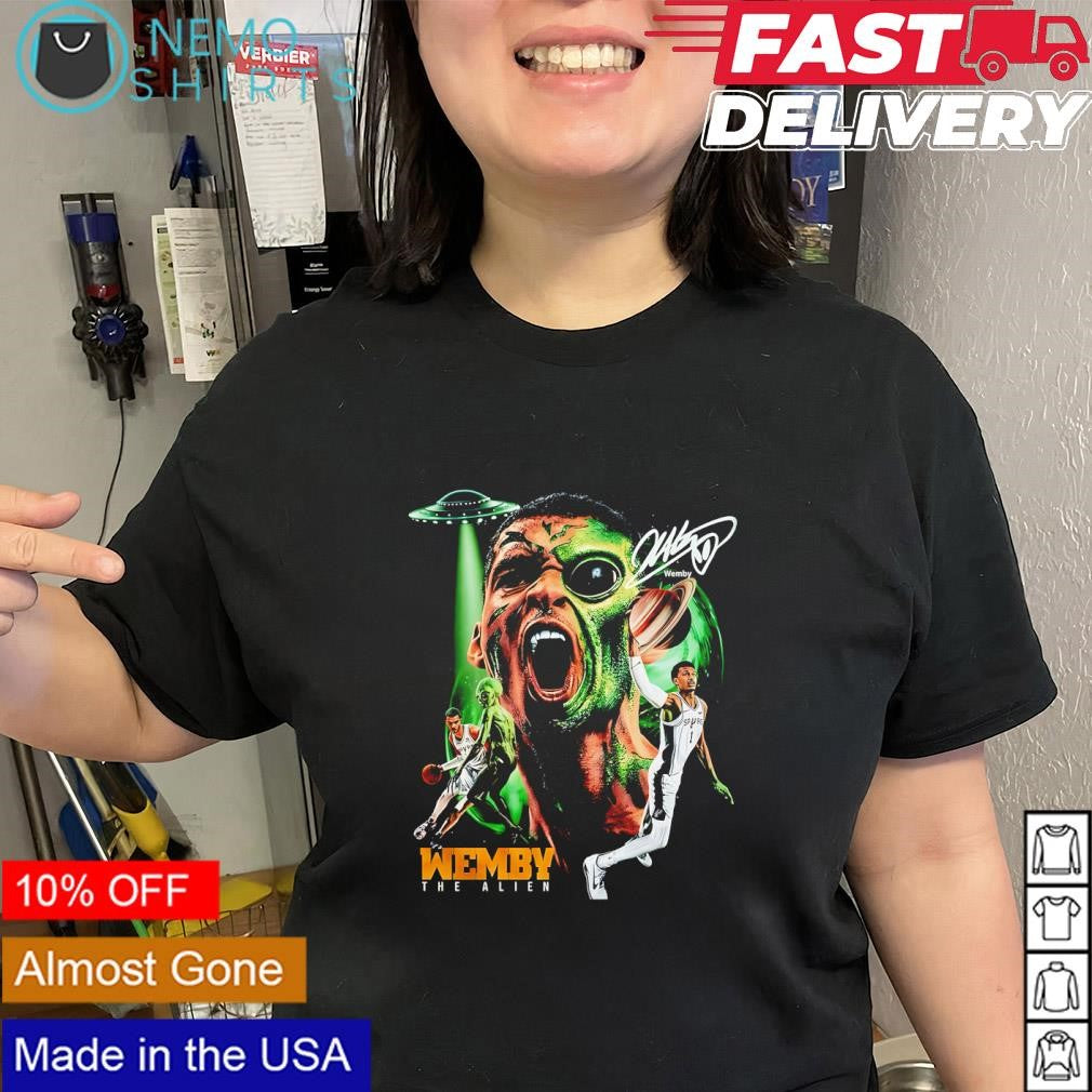 Wemby the Alien Spurs player nickname signature shirt