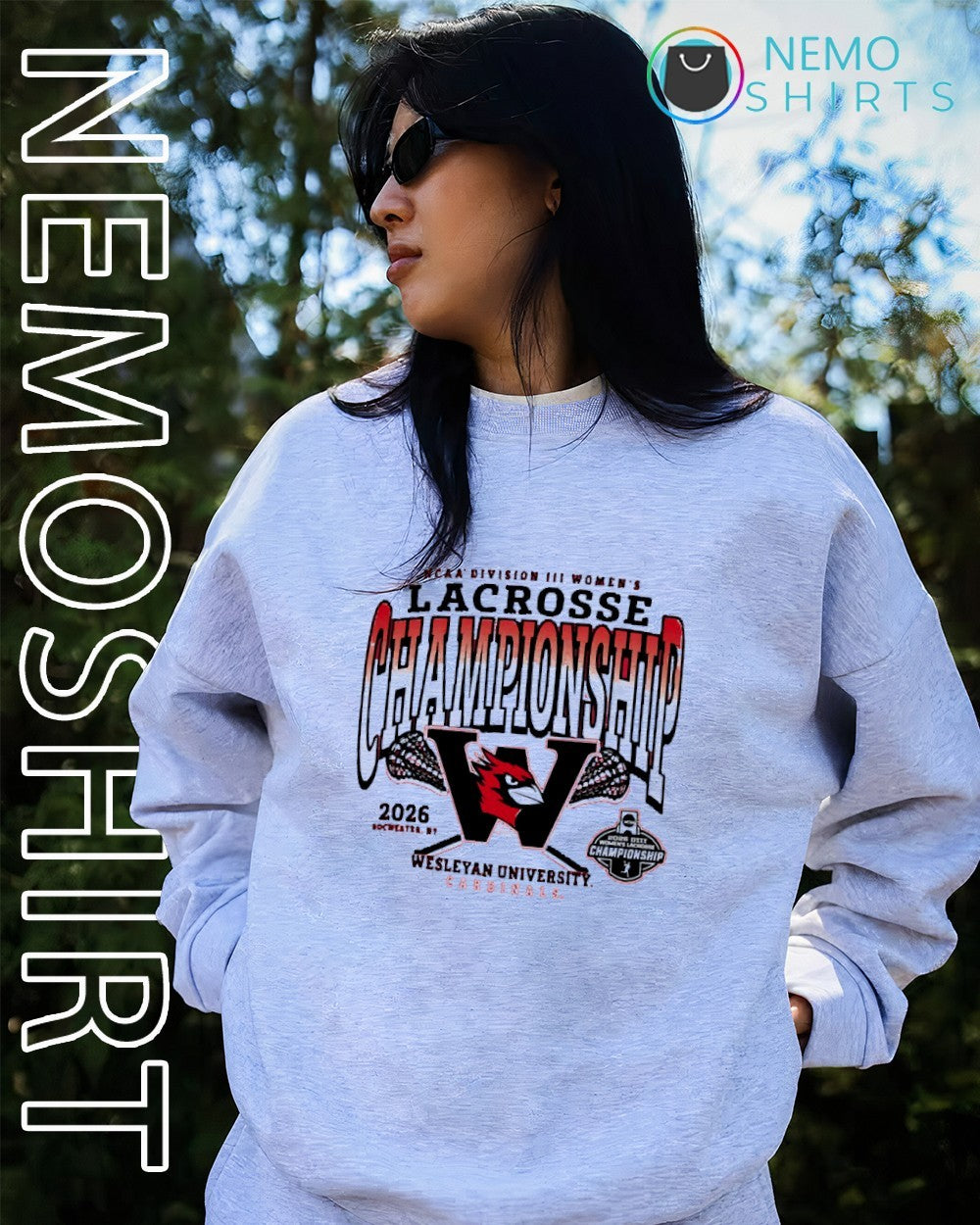Wesleyan Cardinals NCAA DIII women’s lacrosse championship 2026 Rochester NY shirt