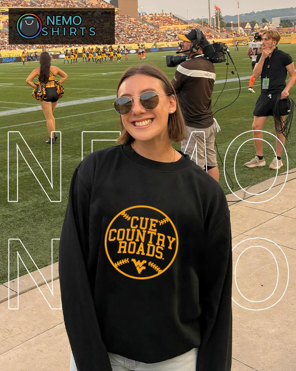 West Virginia baseball cue country roads shirt