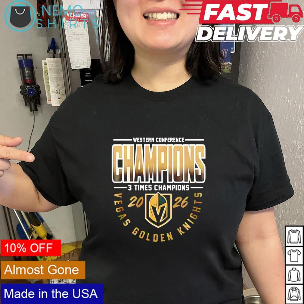 Western Conference Champs Vegas Golden Knights 2026 3 times shirt
