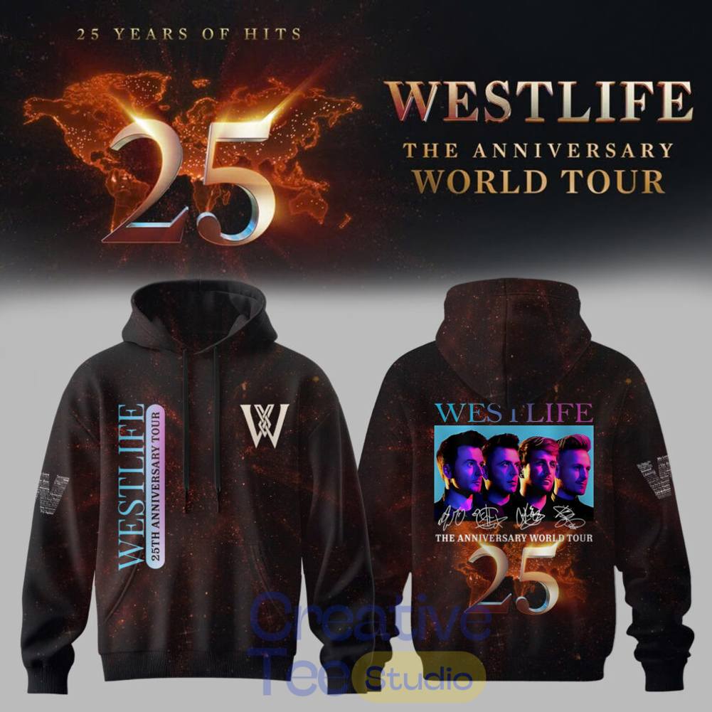 Westlife 25th Anniversary World Tour Golden Memories Tee Hoodie