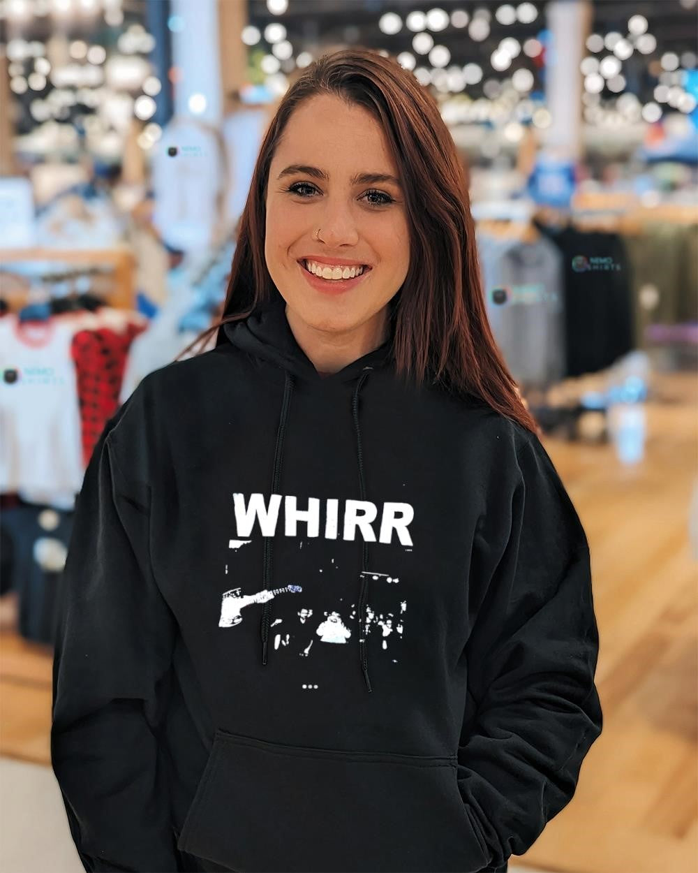 Whirr shoegaze band logo shirt