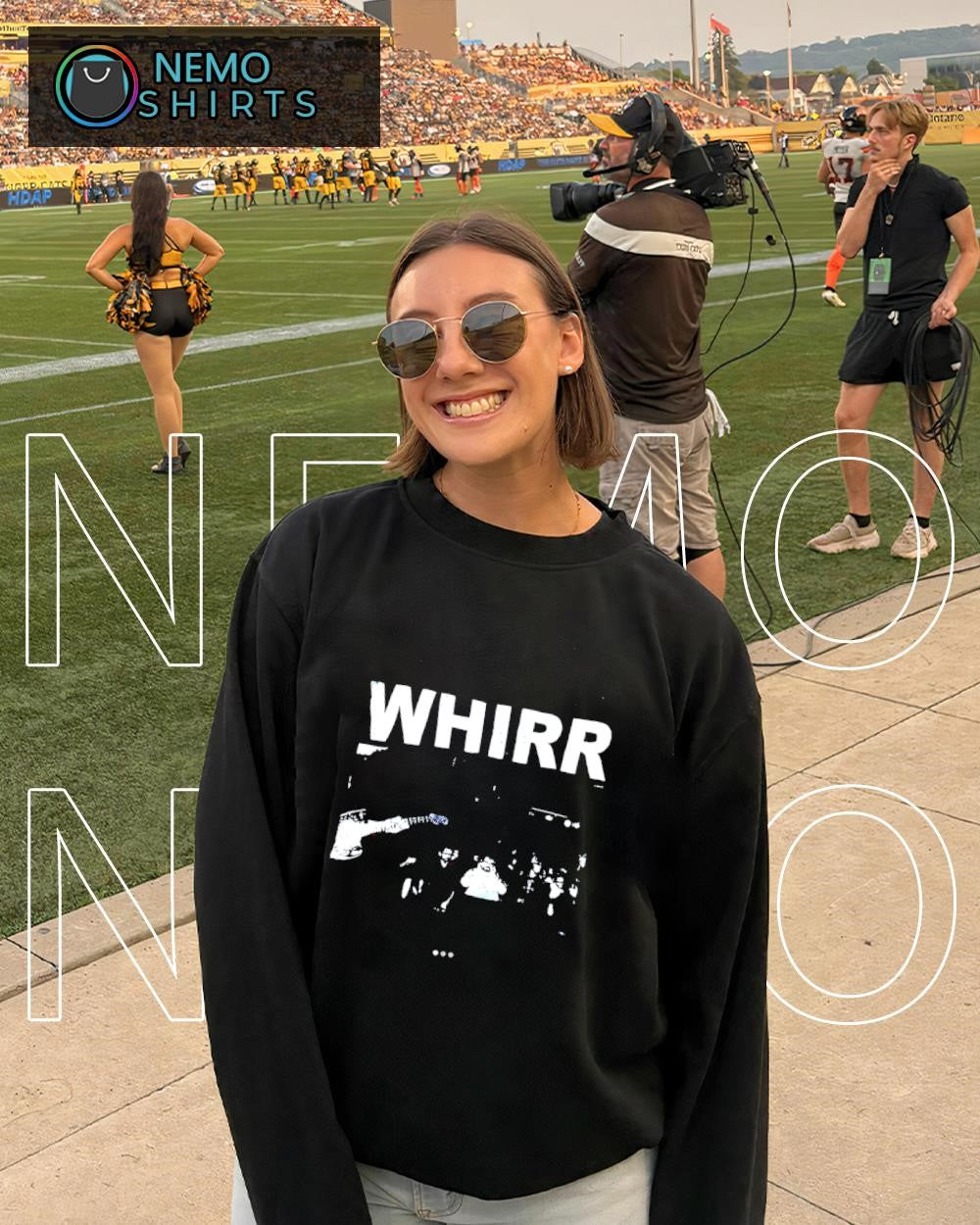 Whirr shoegaze band logo shirt